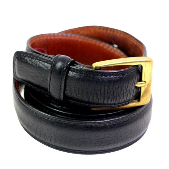 Cole Haan BLACK GENUINE LEATHER 1 1/8"Wd CASUAL DRESS MEN'S BELT Sz 38/95 (t21 - Picture 6 of 15